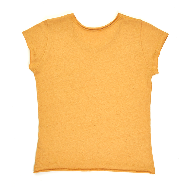 Camiseta Feminina Linho - Amarelo