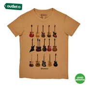 LD - Camiseta Masculina Algodão Reciclado - Guitar types