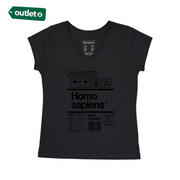 CP - Camiseta Feminina  Gola V  - Homo Sapiens