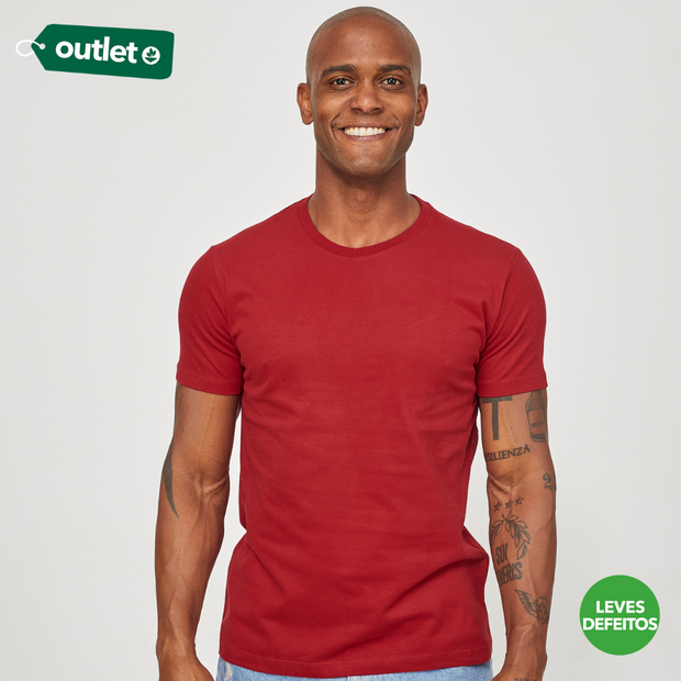 LD - Camiseta Masculina Sustentável Basic - Vermelho