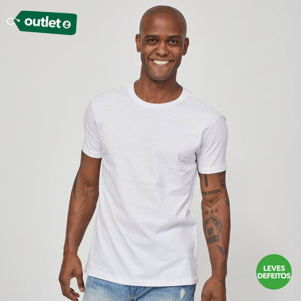 LD - Camiseta Masculina Sustentável Basic - Branco