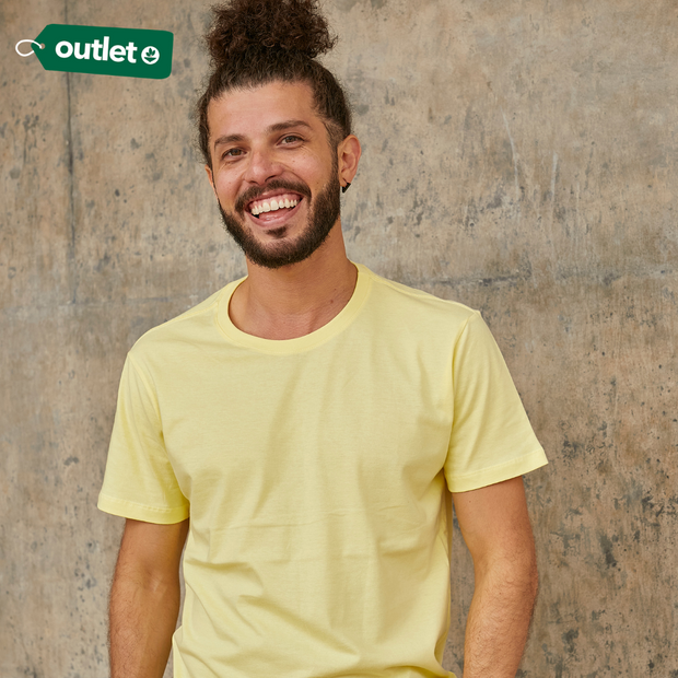 LD - Camiseta Masculina Sustentável Basic - Amarelo